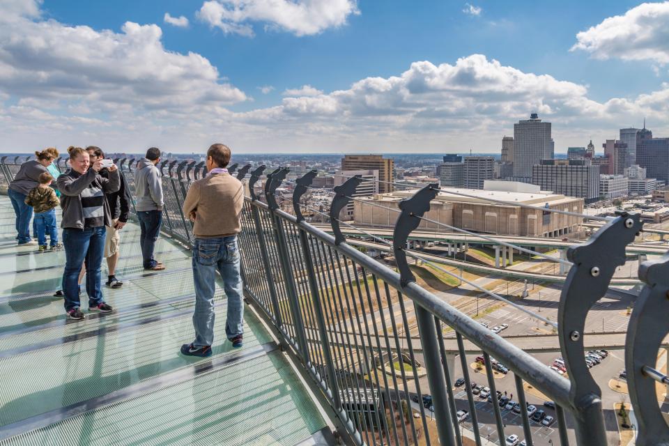 Visitors can go to the observation deck of the pyramid to appreciate the size of it