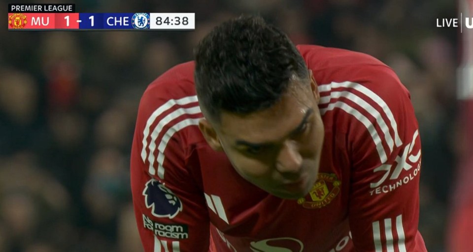 Casemiro was fuming after having to cop a booking late on