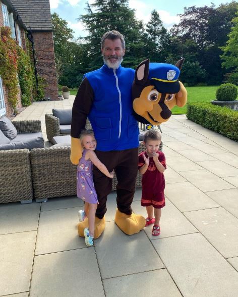 To amuse his grandkids Keane dressed as Paw Patrol character Chase