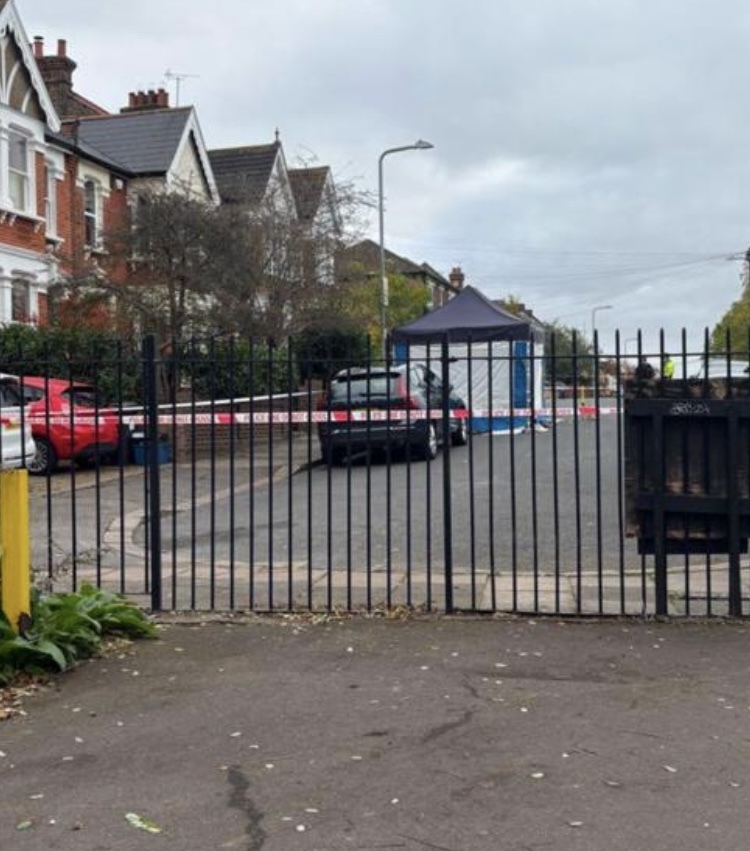 Police had previously cordoned off the scene in Ilford