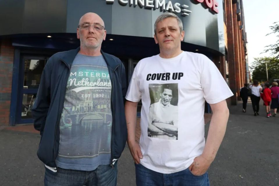 Jean's sons, Thomas and James, protested the screening of a film about one of their mother's alleged murderers