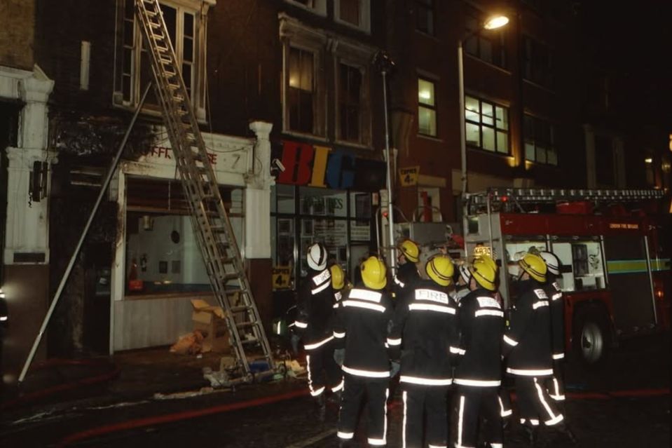 Firemen battled the blaze for five hours