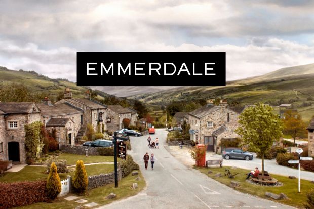 the word emmerdale that is on a picture