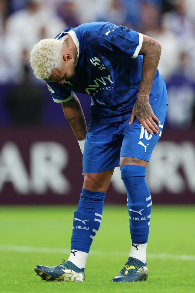 The Al-Hilal forward picked up a hamstring problem just weeks after returning from ACL surgery