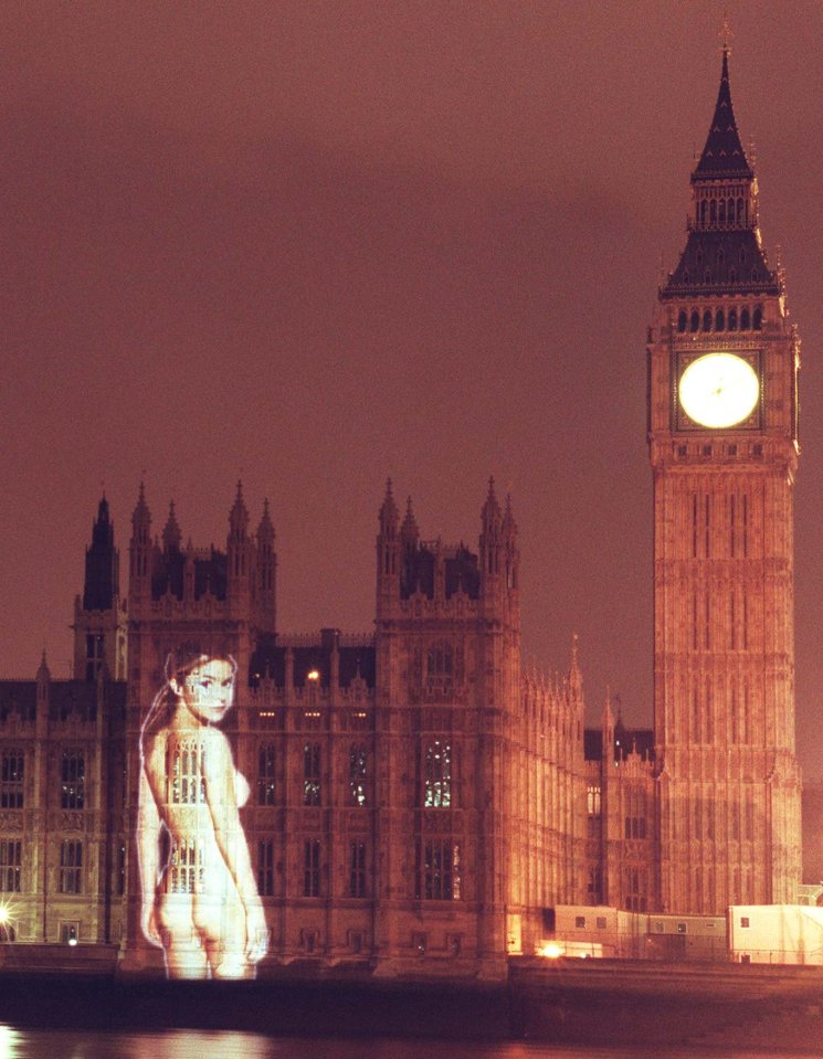 Gail said she was unaware the shoot would be projected on to the Houses of Parliament