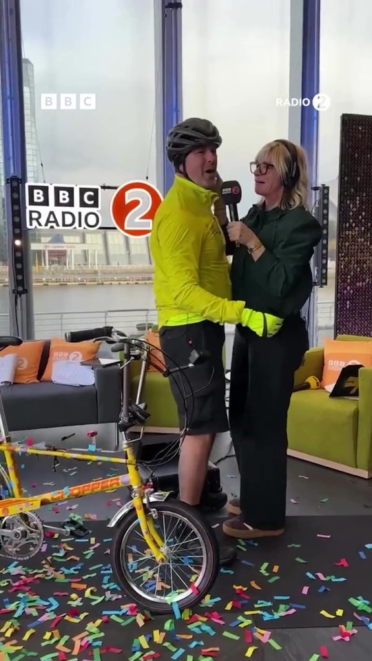 The comedian completed his 300-mile cycle on Friday