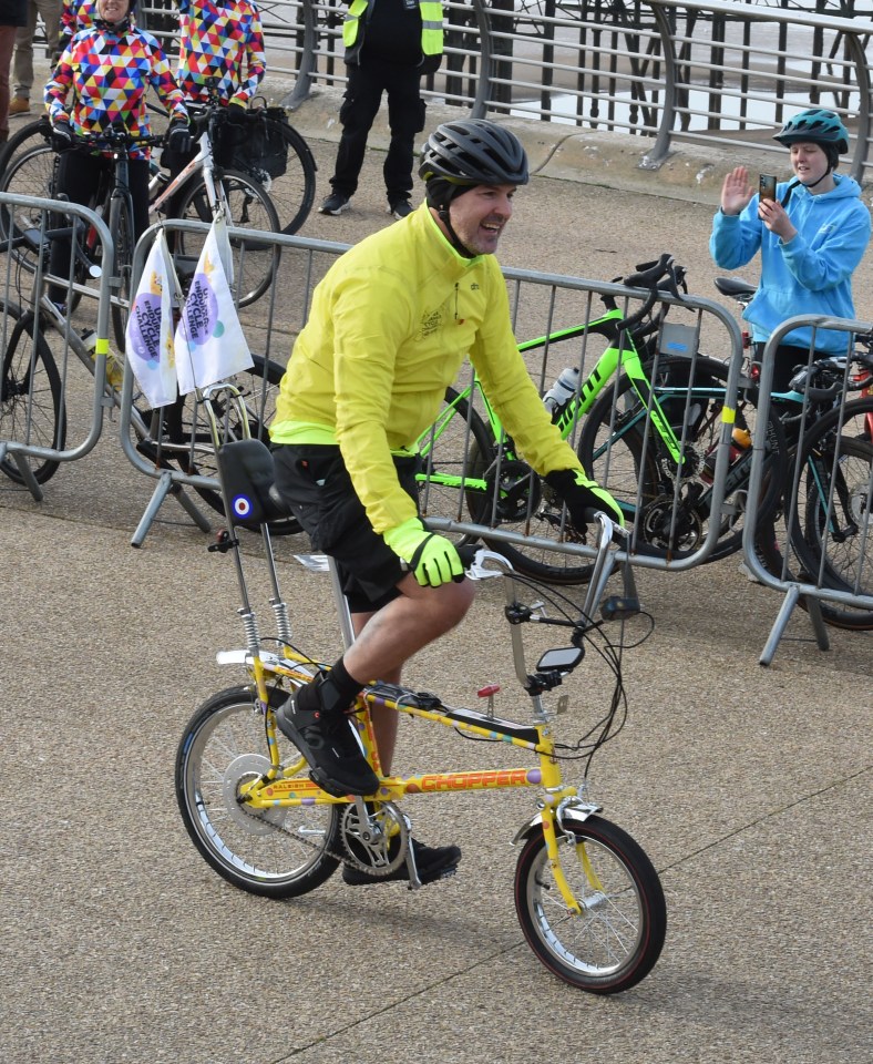 Paddy tackled the course on a Raleigh Chopper bike