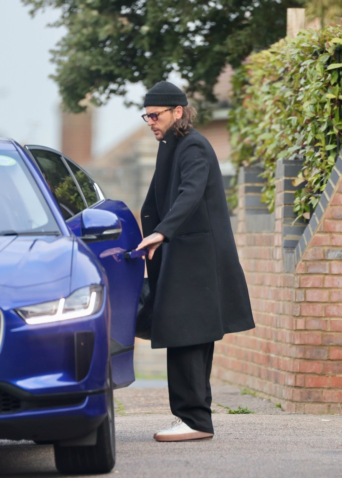 Pete Wicks was seen getting into his car outside her pad