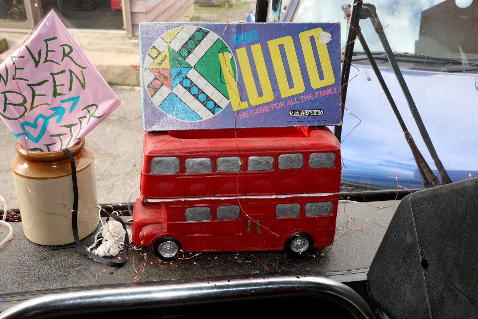 The bus also contains a range of board games, including Ludo of course