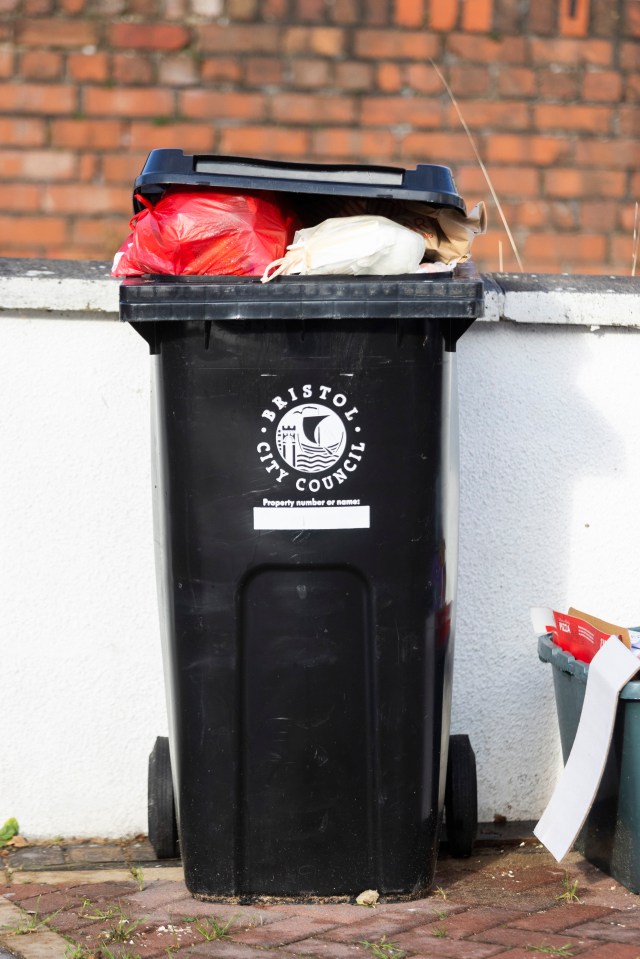 a black bin with bristol city council written on it