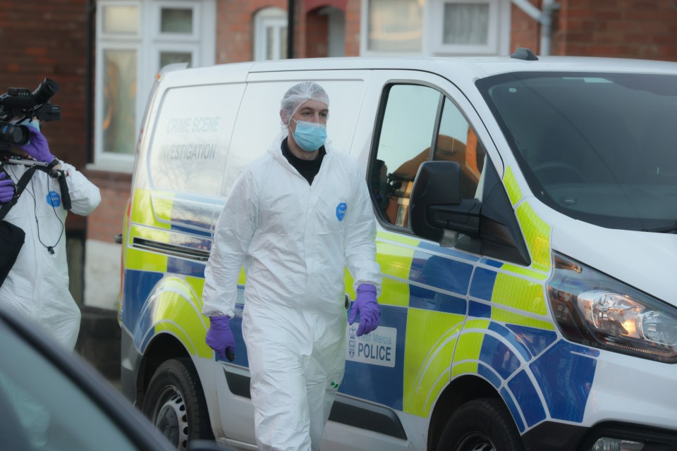 Police at the scene in Other Road in Redditch