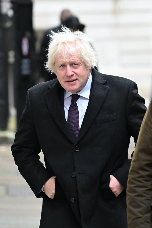 Boris Johnson opted not to wear a poppy for the service