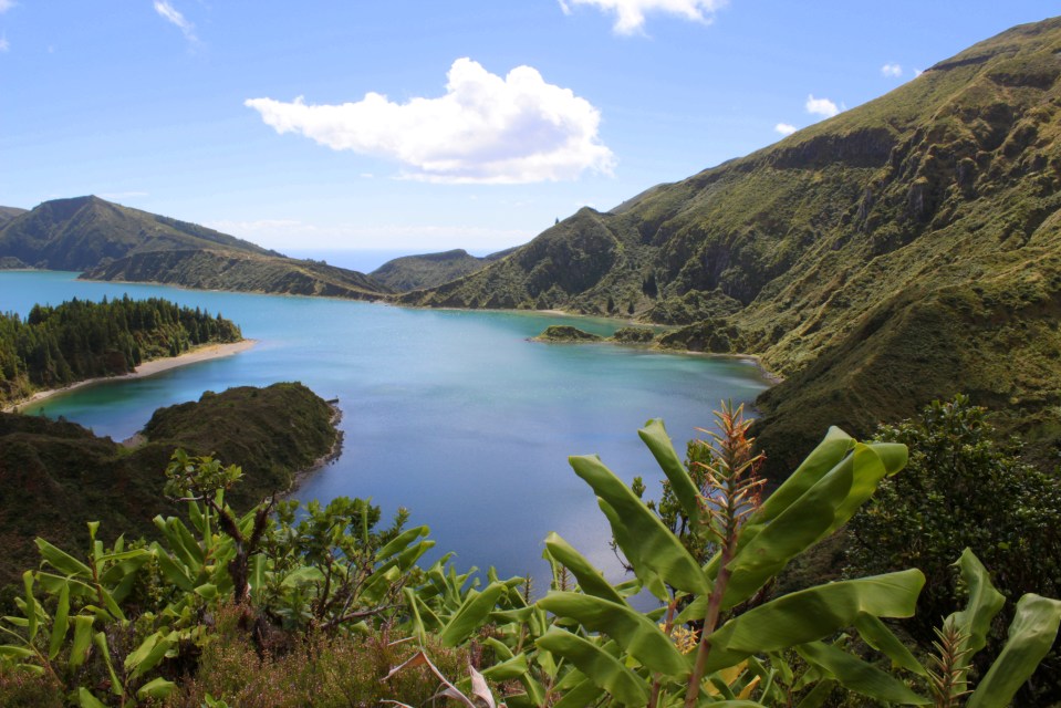 On the Açores Islands holidaymakers will find Lagoa do Fogo - a great blue lagoon (pictured)