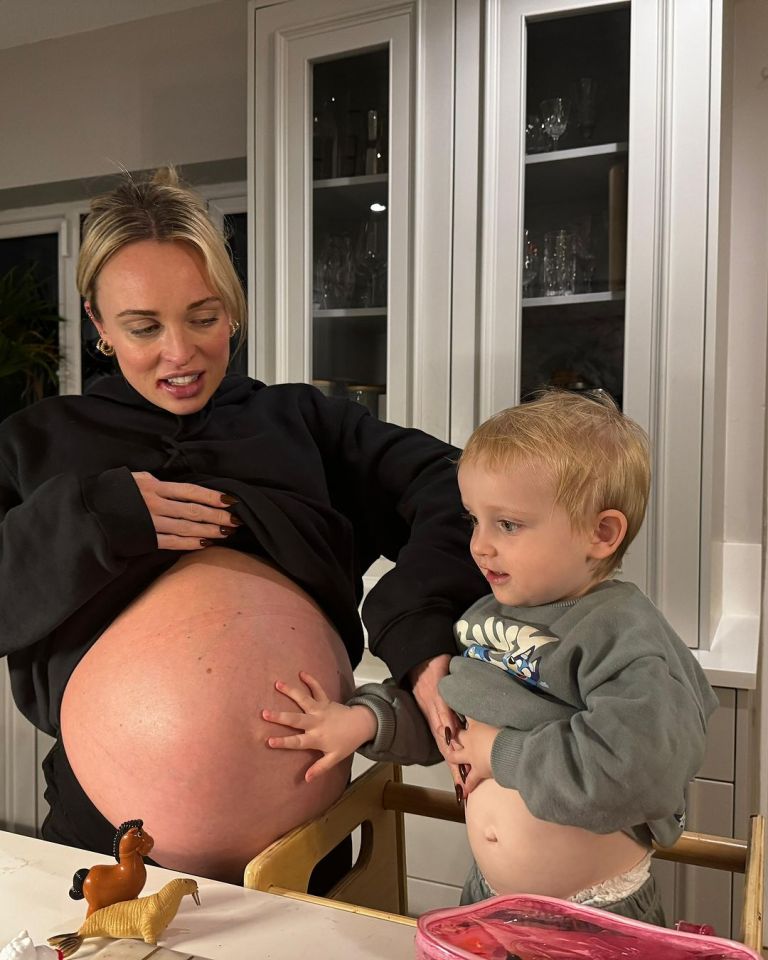 Pregnant Jorgie Porter shared some sweet snaps with her son Forest