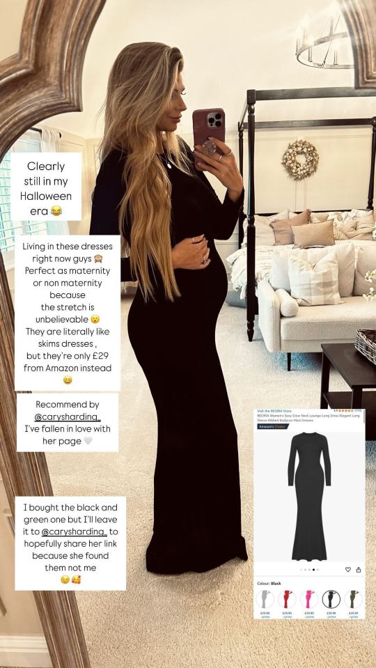 Mrs Hinch, pictured, said her dress bought from Amazon has an 'unbelievable' stretch