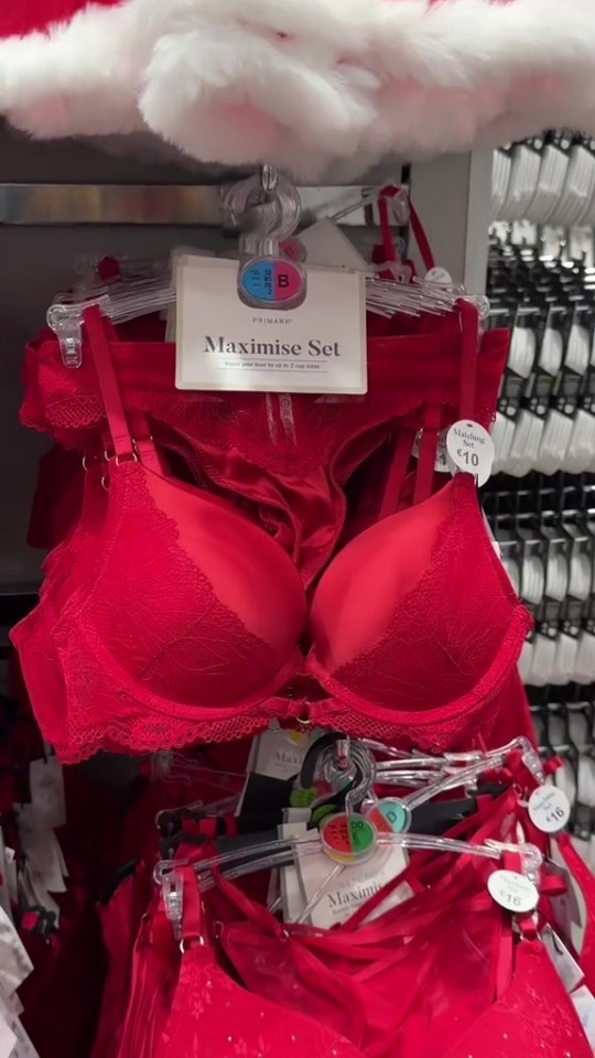 a red maximise set is displayed in a store