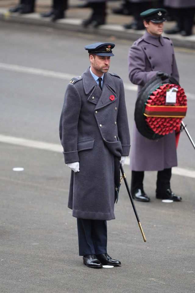 The Prince of Wales at the Cenotaph in Whitehall today