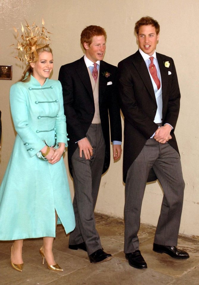 Camilla's daughter Laura Lopes pictured with Wills and Harry on Charles and Camilla's wedding day