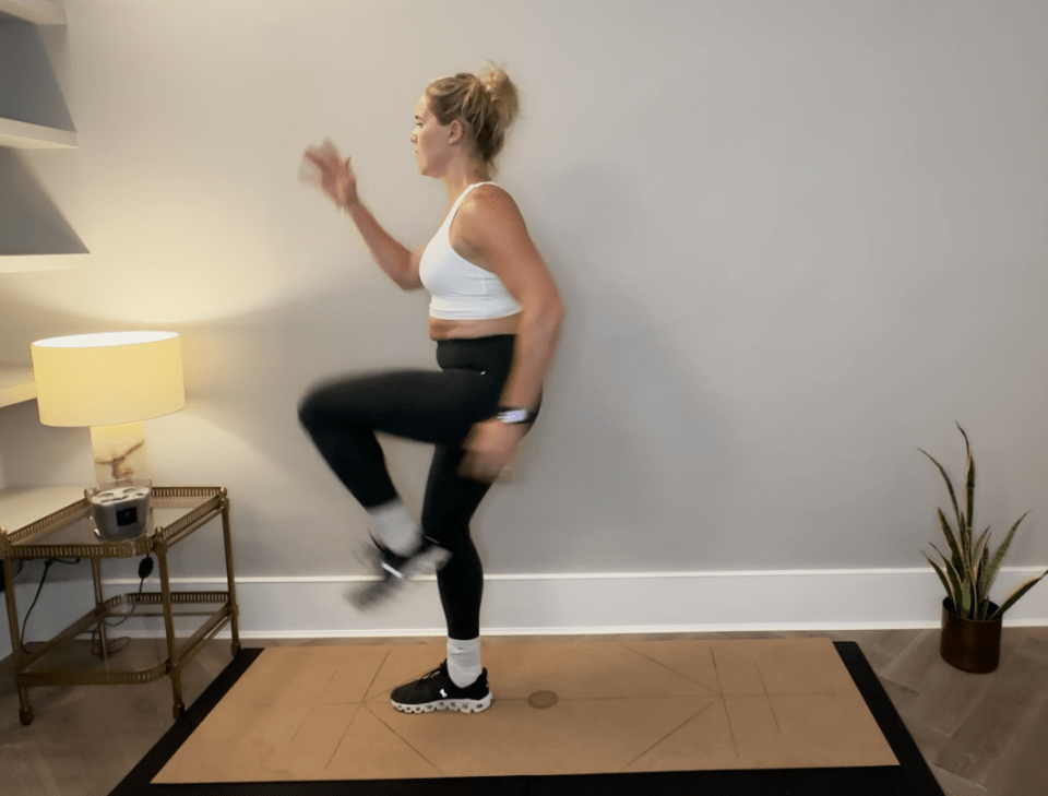 Reverse lunges to high knees is a good exercise to activate your core, glutes and hamstrings