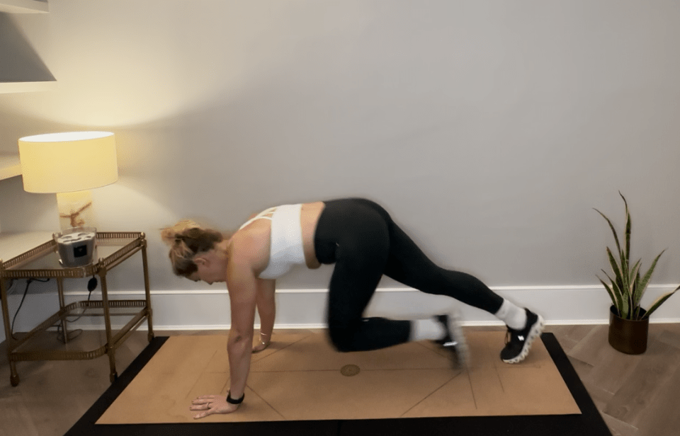 Mountain climbers work your upper and lower body as well as your core