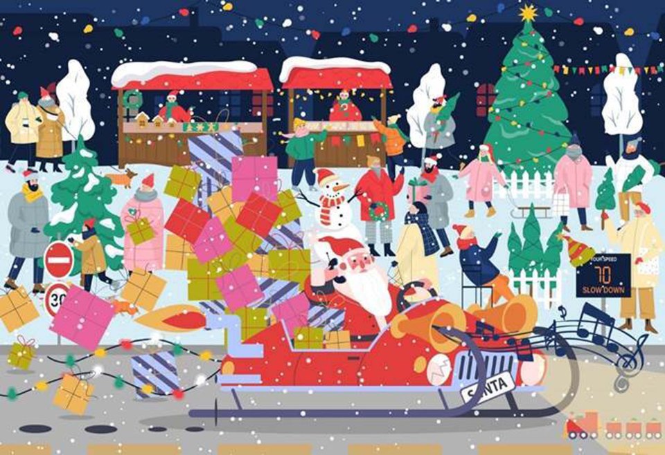 Can you spot the three mistakes Father Christmas is making in this brainsteaser – the quickest so far is 1min 15 seconds