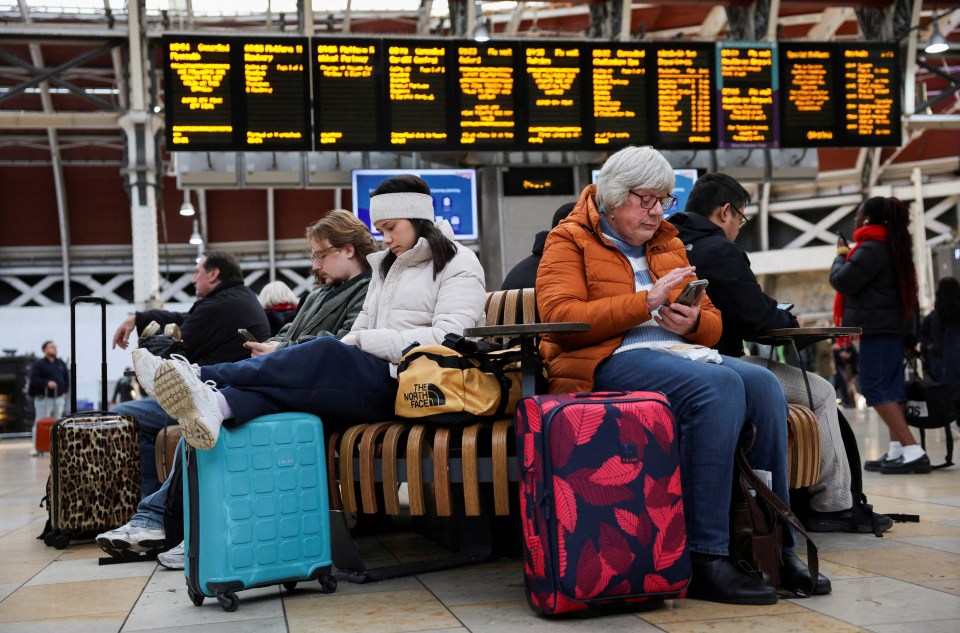 Passengers hoping to board the trains patiently wait at Paddington Station following hefty delays with GWR