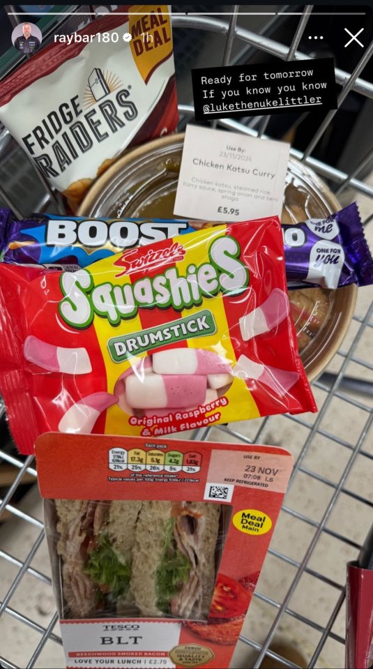 a bag of squashies drumstick sits next to a bag of chicken katsu curry