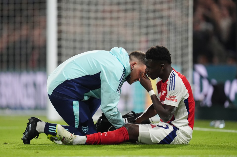 Several England players have been hit by injury this season including Bukayo Saka