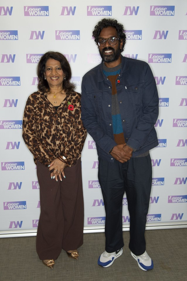 Romesh regularly includes jokes about his mum in his stand-up comedy shows