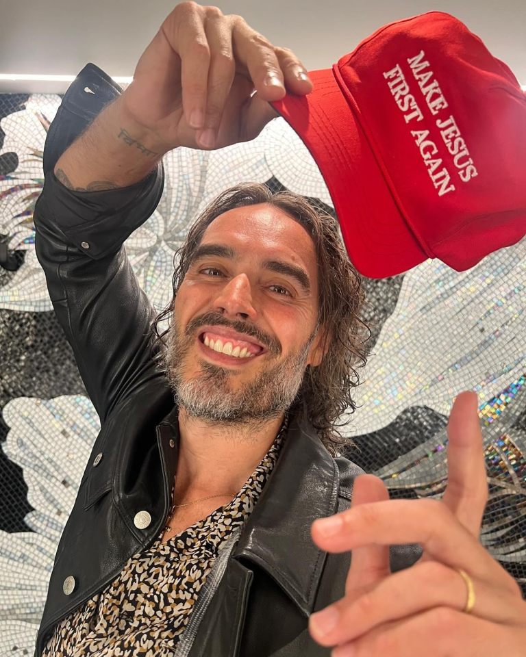 Russell Brand donned a God Bless America on his social media following Donald Trump's US Presidential Election win this week