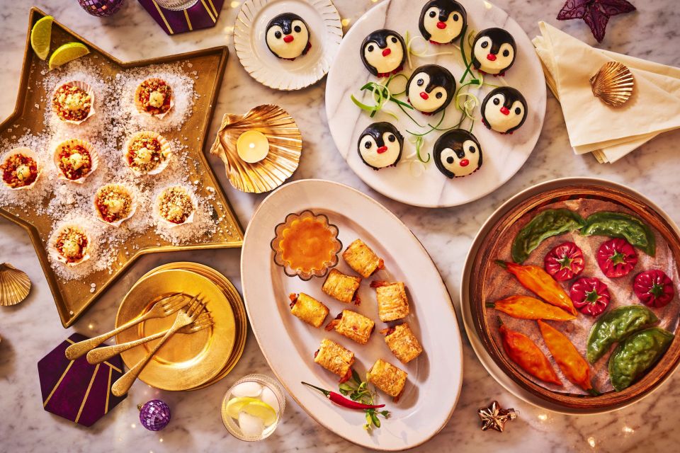 Sainsbury’s Christmas selection includes vegan dim sum, scallops and bao buns