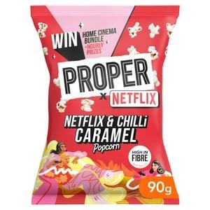 proper x netflix netflix & chilli caramel popcorn 90g