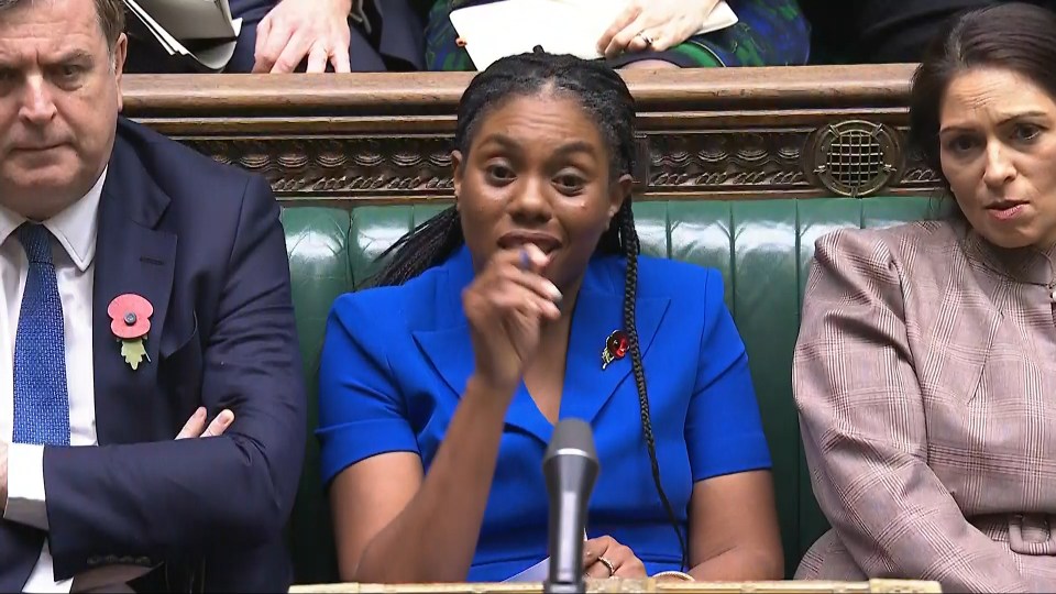 Kemi Badenoch today demanded Sir Keir Starmer apologise for comments David Lammy made on Donald Trump