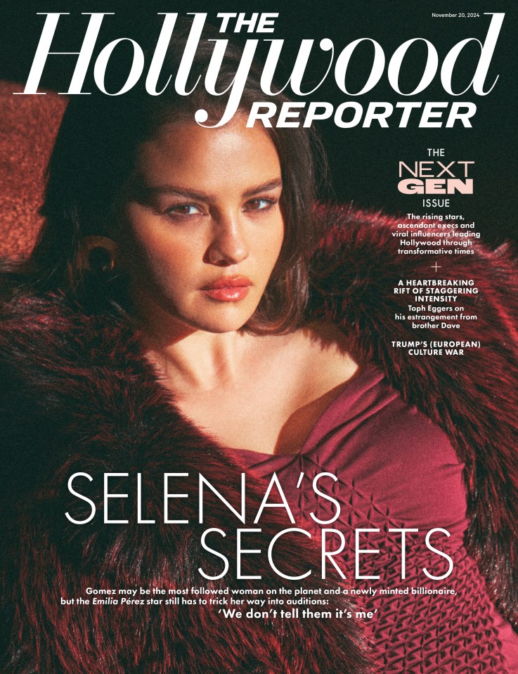 the cover of the hollywood reporter features selena gomez