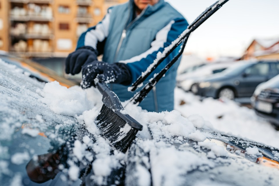 De-icing the car can be a tiresome job