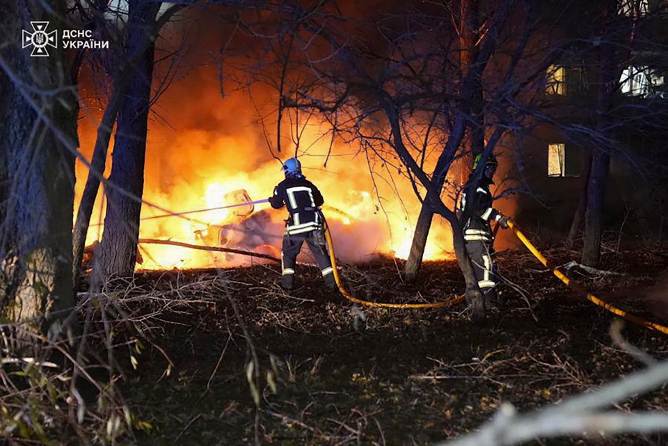 The rocket attack hit a nine-storey residential building on Sunday evening