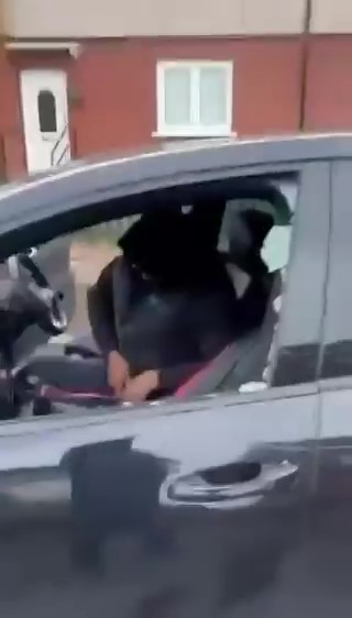 The victim is seen undoing his seatbelt as he tries to flee