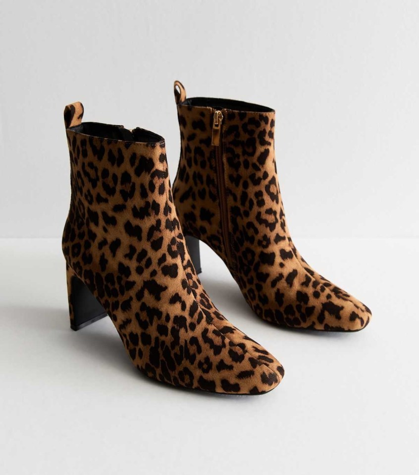 These animal print ankle boots are down from £45.99 to £27.59 at New Look