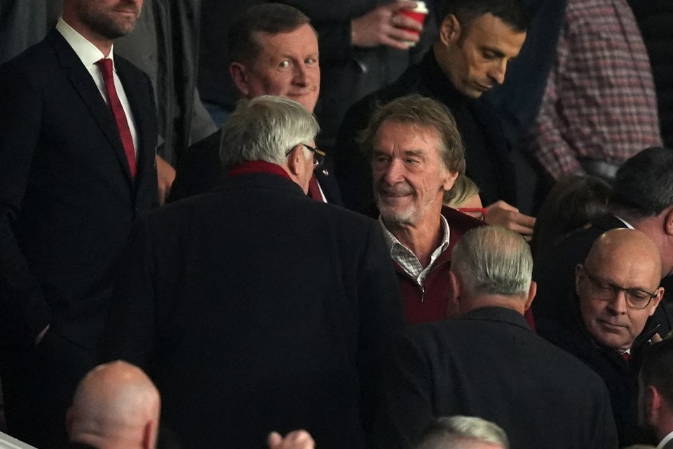 Sir Alex Ferguson caught up with Sir Jim Ratcliffe at Old Trafford