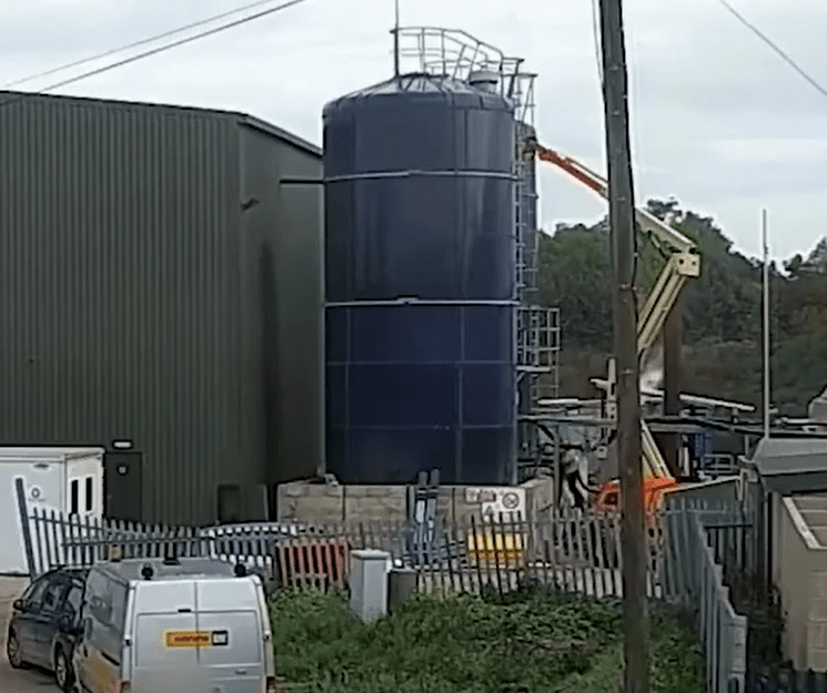 The 36-foot slurry tank was not registered in planning documents