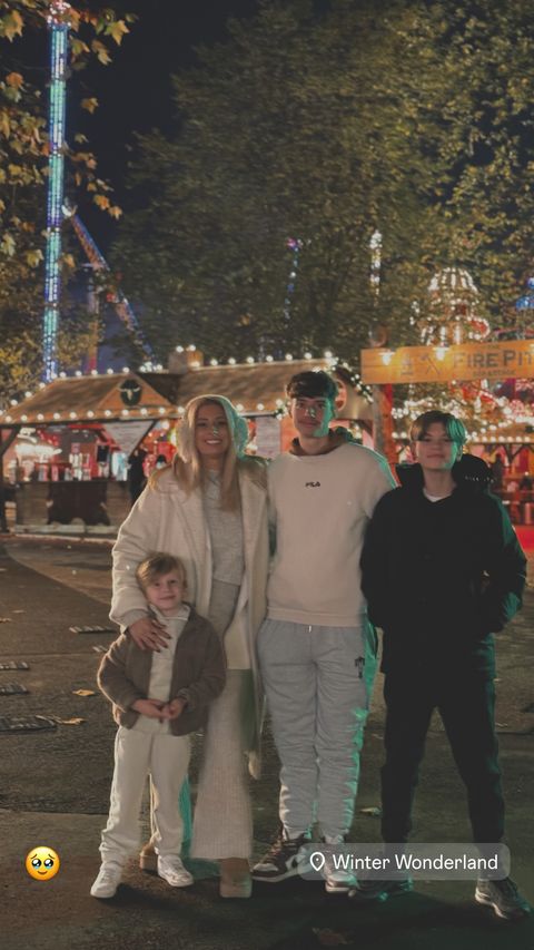 Stacey shared a sweet snap with her sons