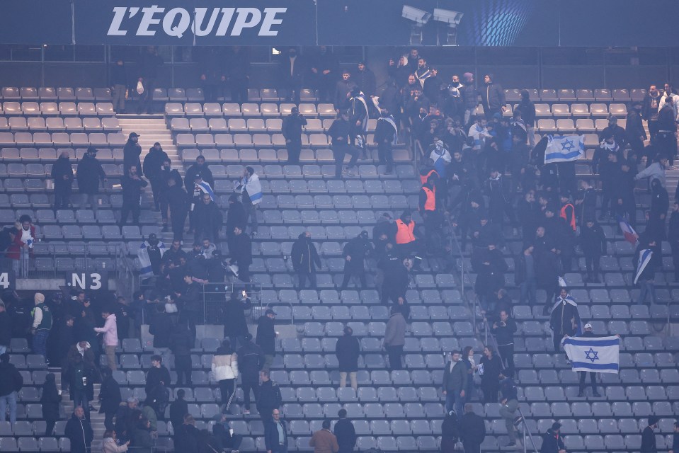 The stadium was only filled to a quarter of its capacity for the match