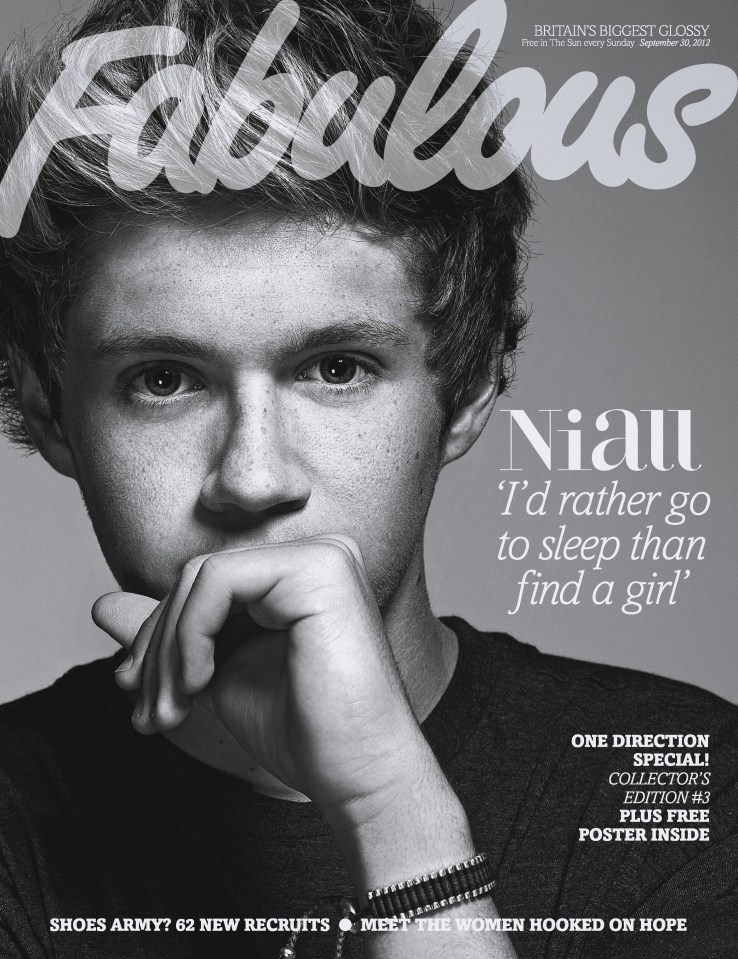 The 2012 cover shoot came complete with individual collectable covers - here with Niall Horan taking centre stage here