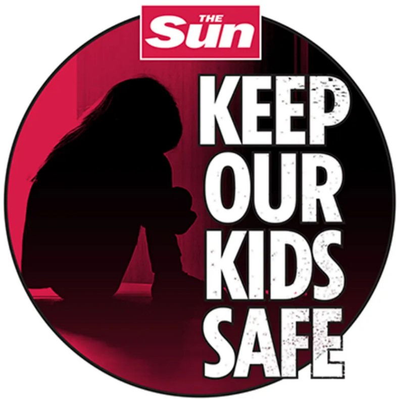 a poster that says " keep our kids safe " on it