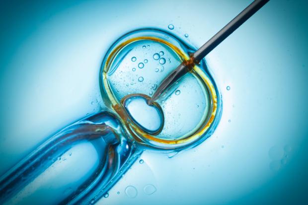 a close up of a needle in a glass container