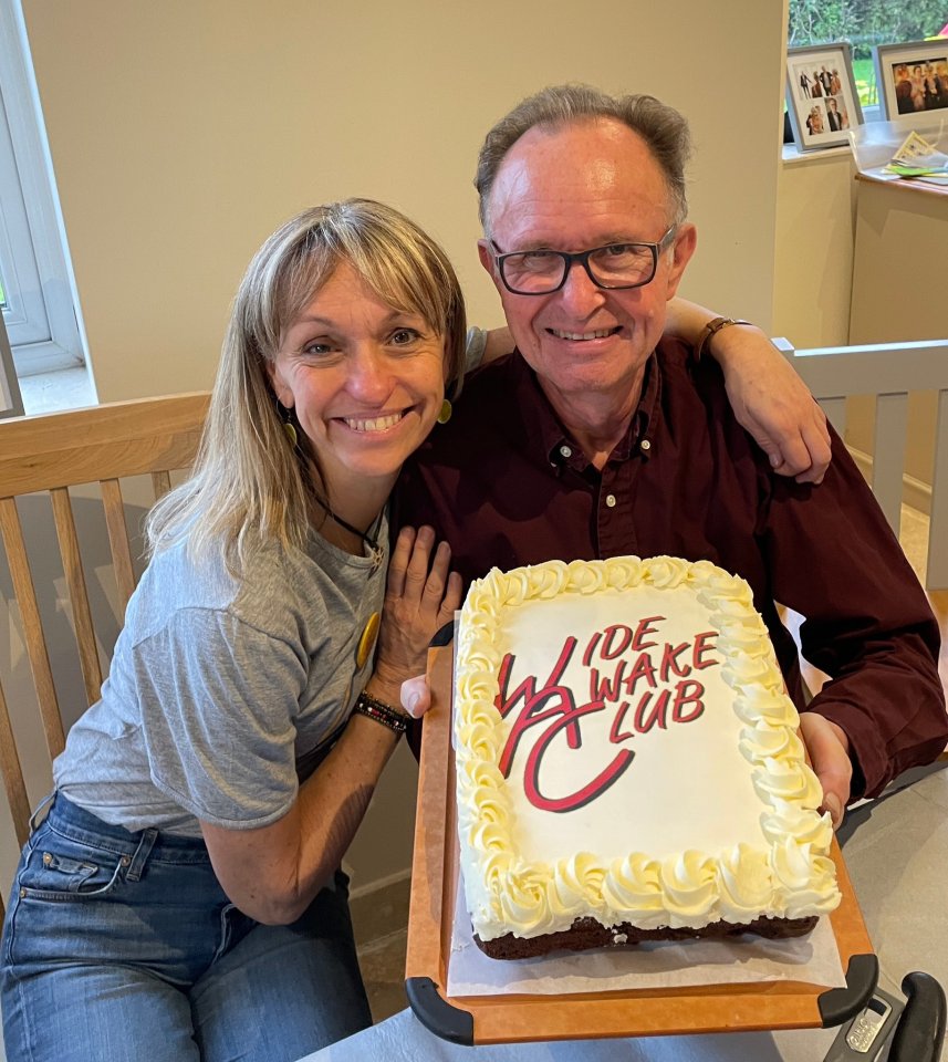 The Winterwatch star celebrated the 40th anniversary with a huge cake