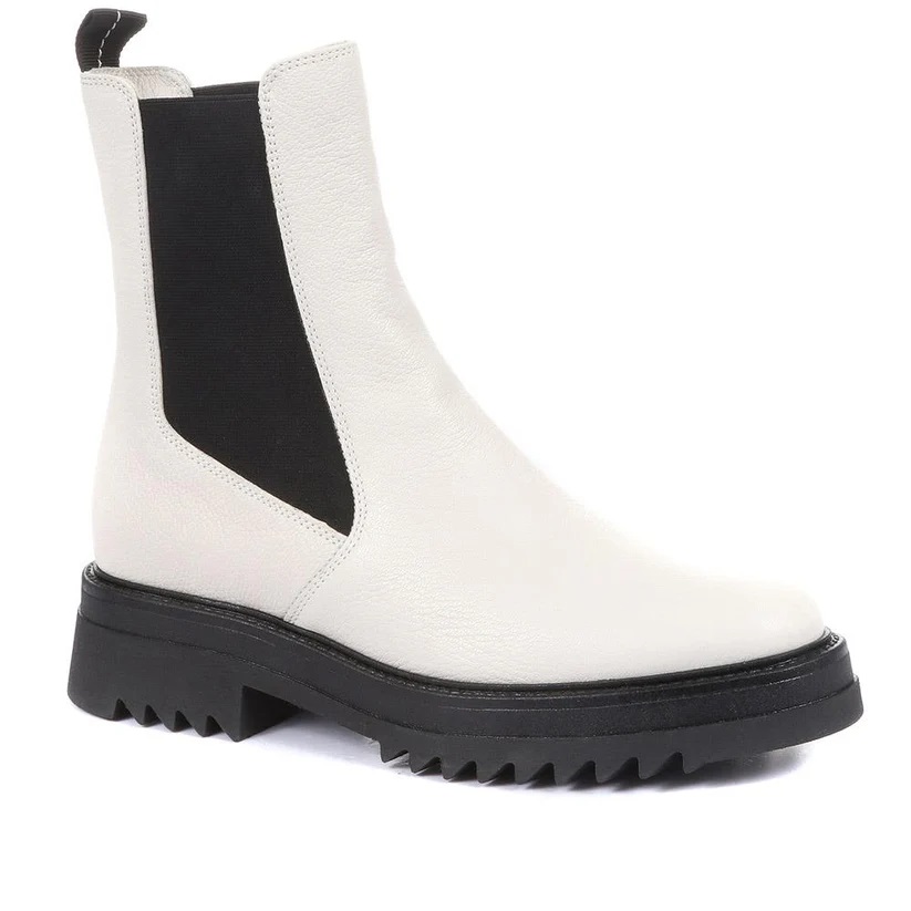 These Denno white Chelsea boots are £130 from Jones Bootmakers