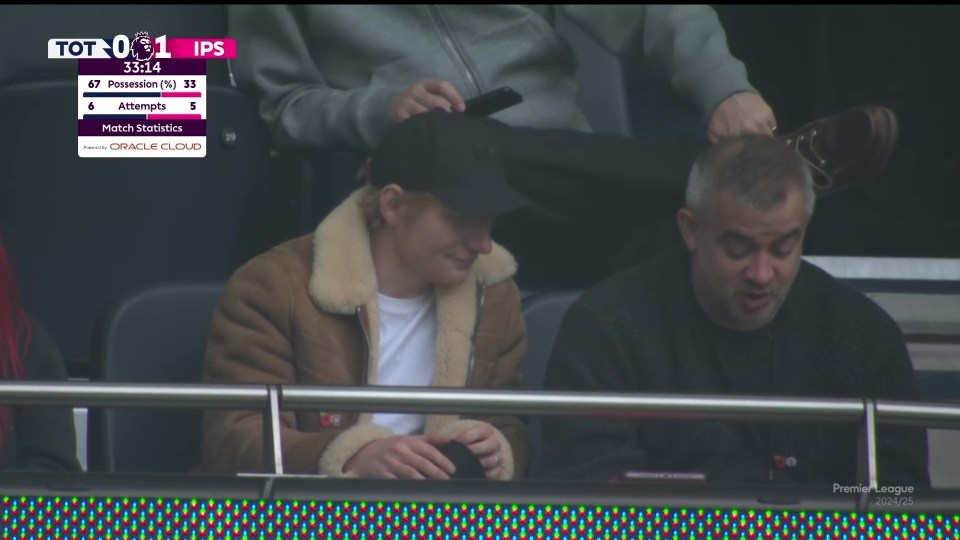 It was designed in collaboration with Ed Sheeran, who was in attendance at the game