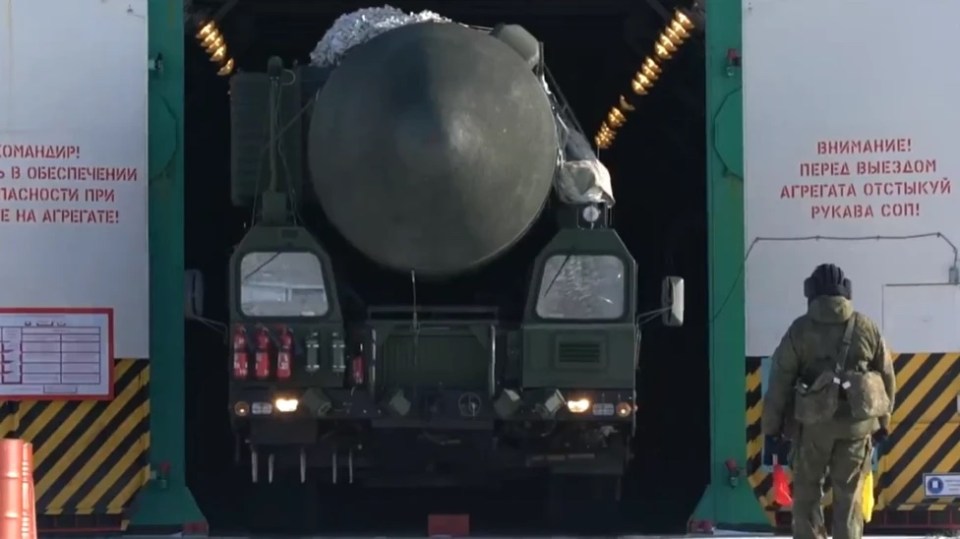 A ballistic missiles on a nuclear base in Russia