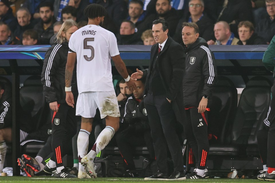 Mings was hooked by Unai Emery after his error